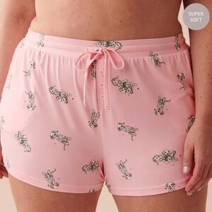 BNWOT Le Vie En Rose Dalmatians Super Soft Pajama Shorts XXL